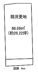 北葛城郡上牧町米山台1丁目の土地