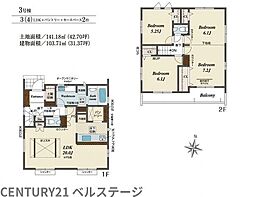 JR久留里線　木更津市祇園2丁目　新築戸建3号棟