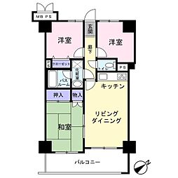 ライオンズマンション柚木 眺望良好なバルコニー