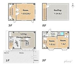 御所西　屋上のある鉄骨の家