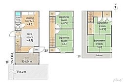一条通に面するRCテラス
