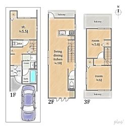 右京区太秦蜂岡町　新築戸建