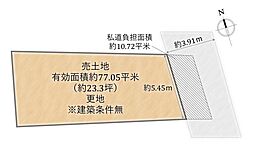 右京区太秦朱雀町1号地　売土地（建築条件無）