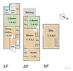 右京区西京極徳大寺団子田町　中古テラスハウス