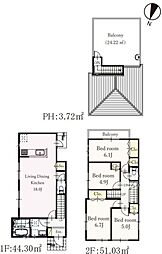 横浜市瀬谷区二ツ橋町　新築戸建　全2棟　2号棟