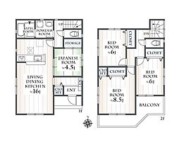 平成28年築・相模原市南区磯部戸建物件・カースペース並列2台
