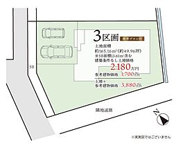八王子市中山　建築条件なし売地　3区画