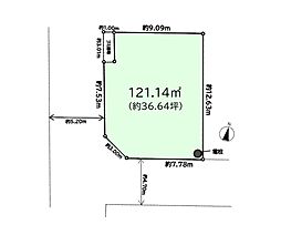 座間市小松原2丁目　建築条件なし売地