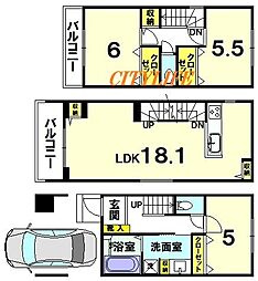 上京区寺今町Ａ号地新築戸建て