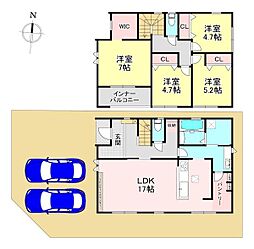 香芝市磯壁6丁目　新築戸建　1号棟