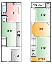 大阪市生野区中川６丁目の一戸建て