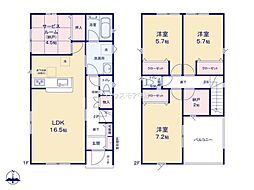 野田市岩名2丁目　2号棟　新築戸建て