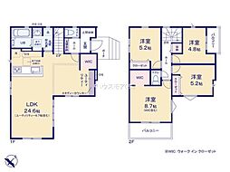 野田市山崎　2号棟　新築戸建