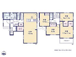 牛久市刈谷町二丁目　3号棟　新築戸建