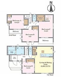 松戸市東平賀　B号棟　新築戸建て