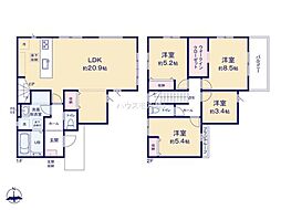 流山市三輪野山1丁目　1号棟　新築戸建