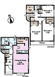 松戸市南花島3丁目B号棟　新築戸建