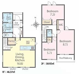 我孫子市並木7丁目　2号棟　新築戸建