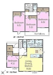 龍ケ崎市姫宮町　3号棟　新築戸建