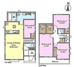 松戸市中金杉4丁目　A号棟　新築戸建て