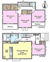 松戸市中金杉4丁目　B号棟　新築戸建て
