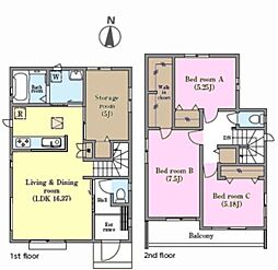 松戸市秋山　B号棟　新築戸建て