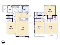 柏市戸張　A号棟　新築戸建