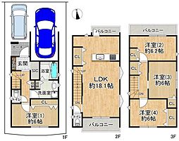 箕面市半町３丁目の一戸建て