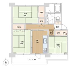室内綺麗2階3DK　西けやき台団地6号棟