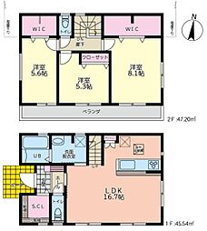 港北区新築戸建 日当たり WIC×2 整形地 パントリー