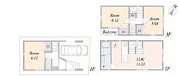 C号棟南区新築戸建　リビング階段　ビルトイン車庫