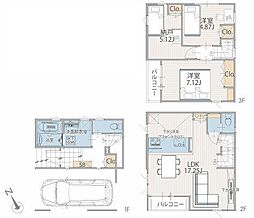1号棟金沢区新築戸建 ビルトイン車庫 パントリー