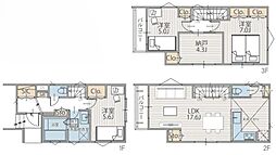 3号棟川崎市新築戸建 LDK17帖 SIC L型キッチン