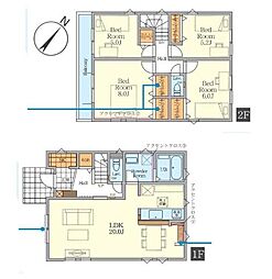 2号棟藤沢市新築戸建 2台駐車可 LDK20帖