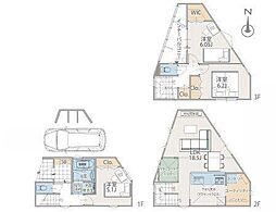 1号棟藤沢市新築戸建 ビルトイン車庫 駅徒8分