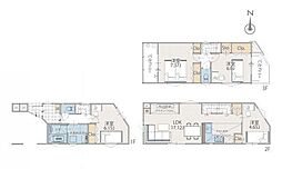 2号棟藤沢市新築戸建 ビルトイン車庫 駅徒8分