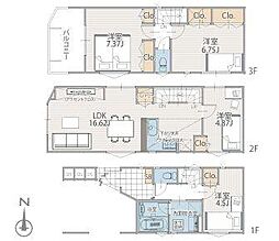3号棟藤沢市新築戸建 ビルトイン車庫 駅徒8分