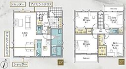 2号棟戸塚区新築戸建 2台駐車可 LDK21帖以上