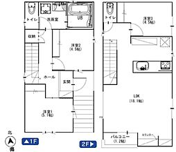 1号棟横浜市神奈川区新築戸建 LDK18帖 バルコニー