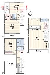 2号棟鶴見区新築戸建 ビルトイン車庫 WIC