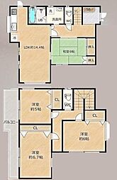 港南区中古戸建 2台駐車可 広々バルコニー