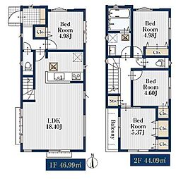 2号棟金沢区新築戸建 2台駐車可 駅歩8分