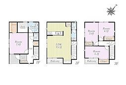 A号棟逗子市新築戸建 2台駐車可 WIC 駅より平坦