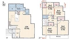 6号棟南区新築戸建 2台駐車可 パントリー