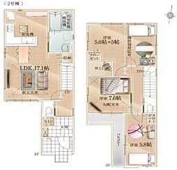 2号棟大和市新築戸建 南面道路 カースぺ有