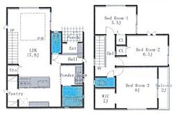 4号棟旭区新築戸建 リビング階段 床暖房 浄水器