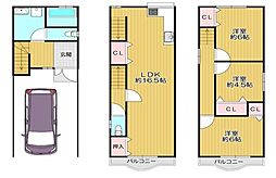 大阪市阿倍野区阿倍野筋５丁目の一戸建て