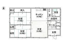 新通北1丁目の南西角地のリノベ向き中古平屋住宅