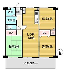 大和サニーハイツ高槻1棟　4階部分