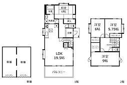 知多市巽が丘　シャッターガレージ2台　中古戸建